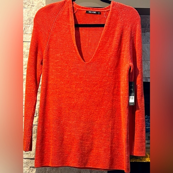 Nic and Zoe Small Petite Orange long‎ sleeve sweater - Picture 1 of 10